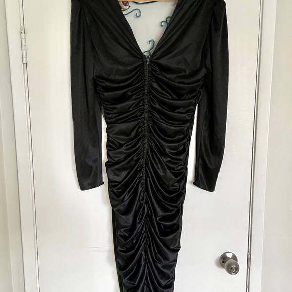 Vintage long black formal dress size large - Picture 7 of 7